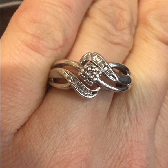 Vintage Sterling 925 Diamond Mom Ring (has video) - Picture 4 of 17